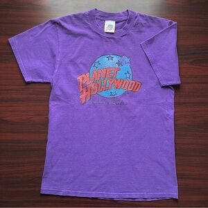Vintage Planet Hollywood T Shirt Las Vegas Disney Graphic Purple Medium
